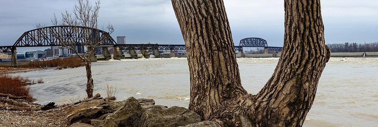 Ohio River at Falls of the Ohio State Park, Clarksville