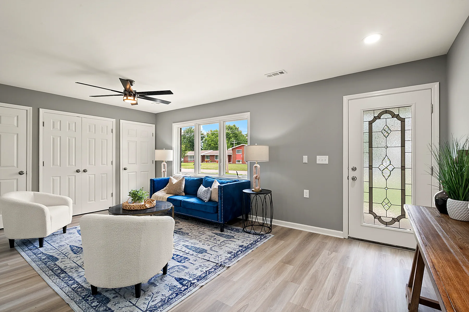 Bright living room with an open, single-level layout at 1219 W Carla Ln