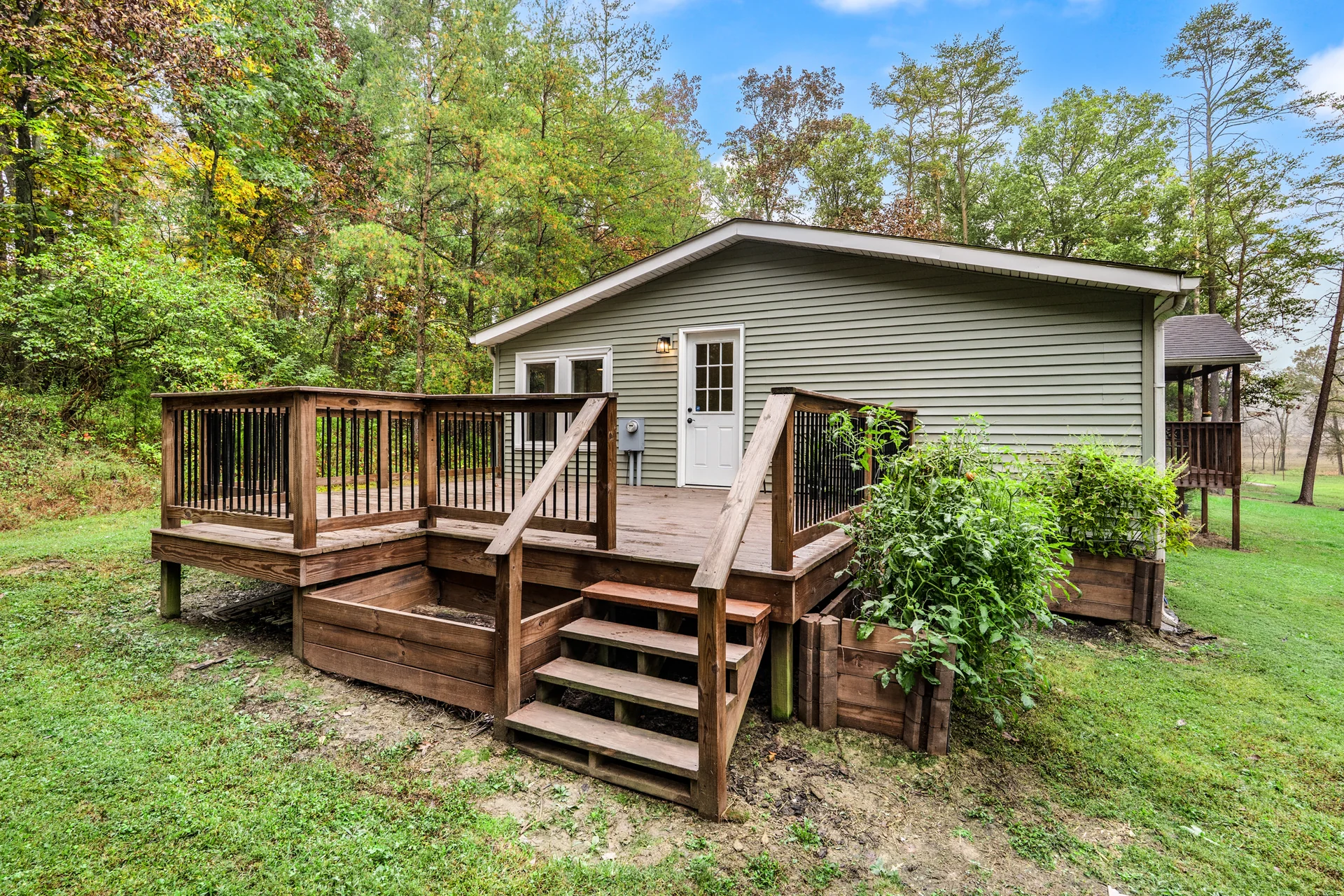 Rear deck and back entrance at 2206 Old State Road