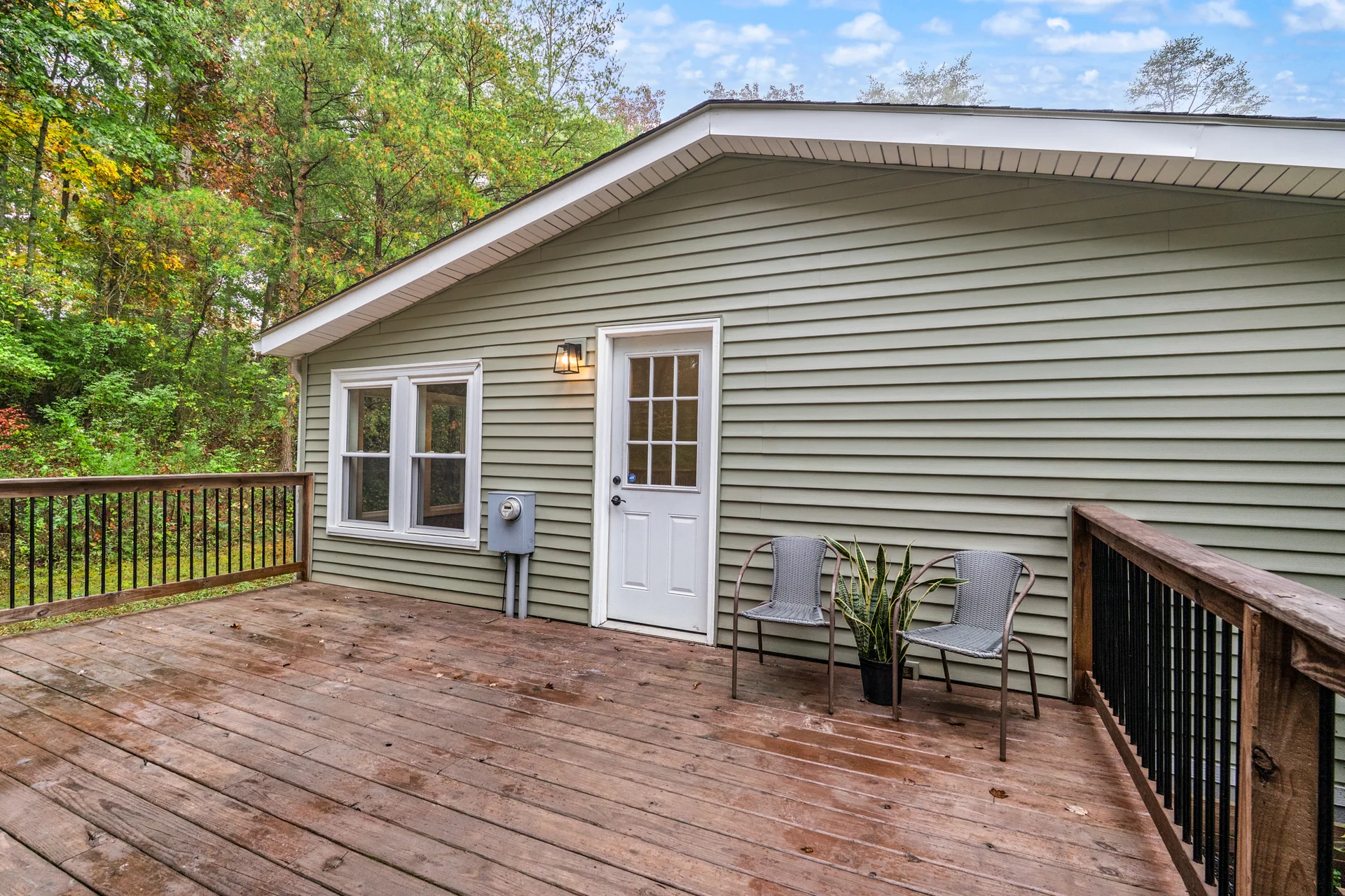 Rear deck and entrance at 2206 Old State Road
