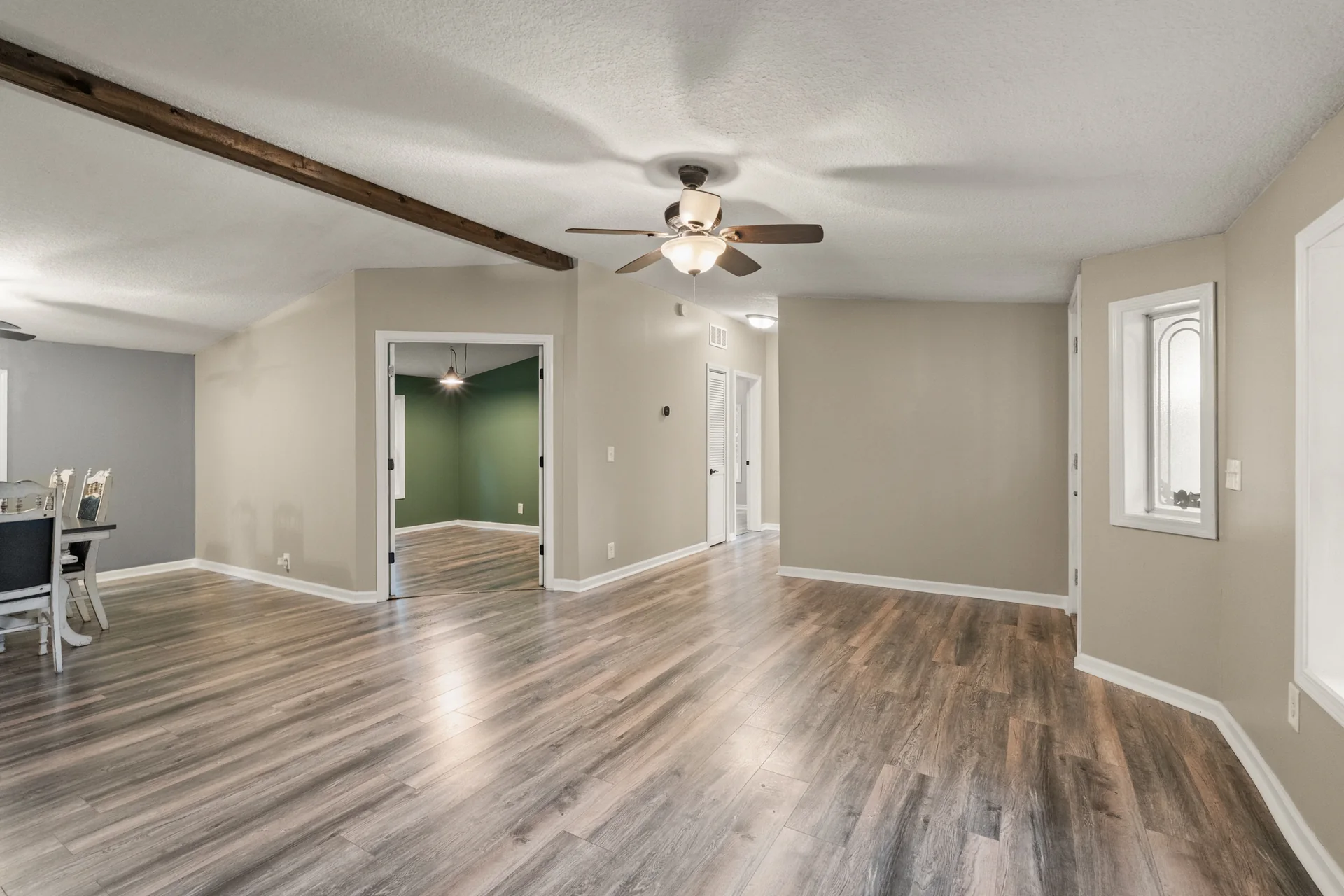 Living room toward the dining area at 2206 Old State Road