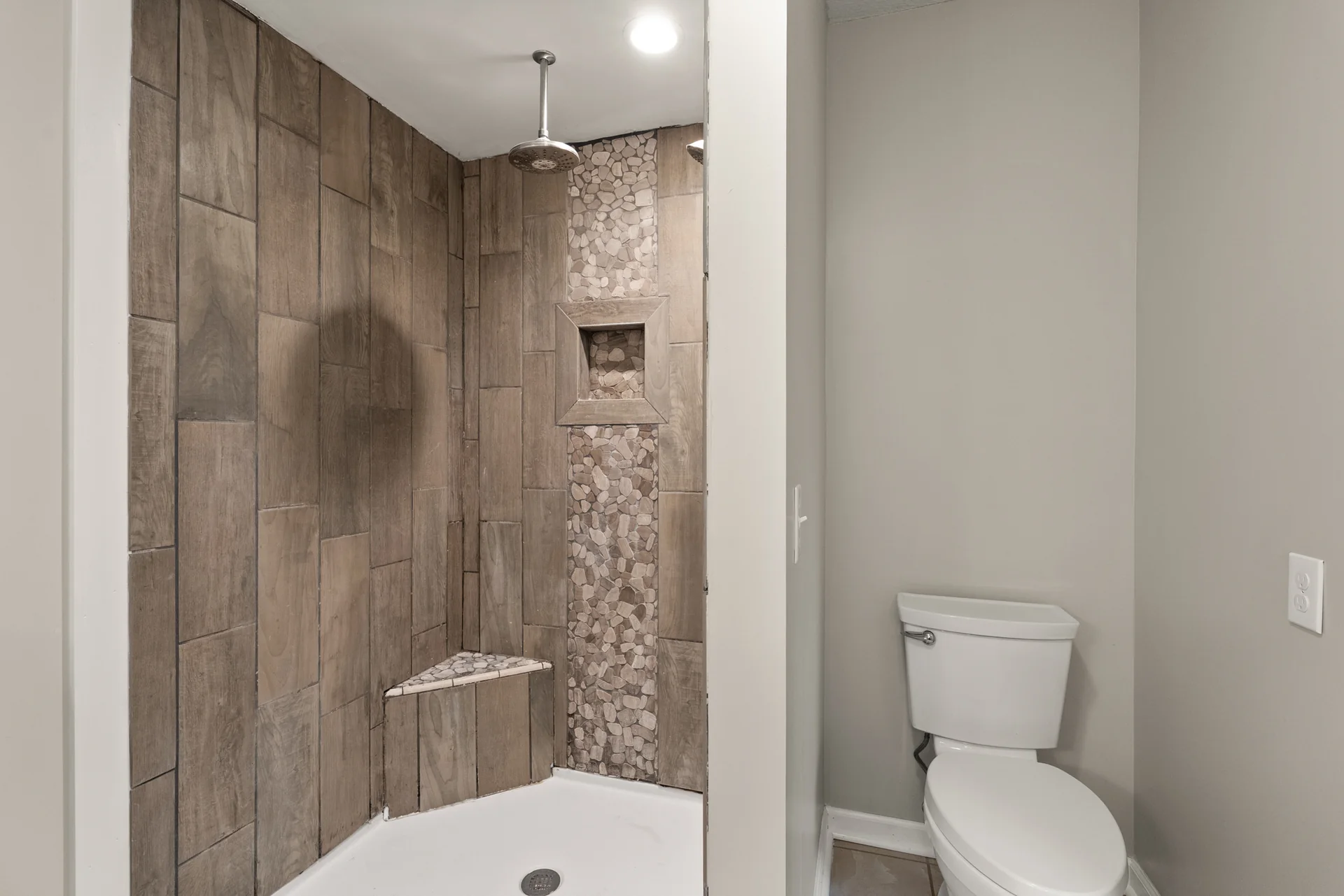 Tiled shower at 2206 Old State Road