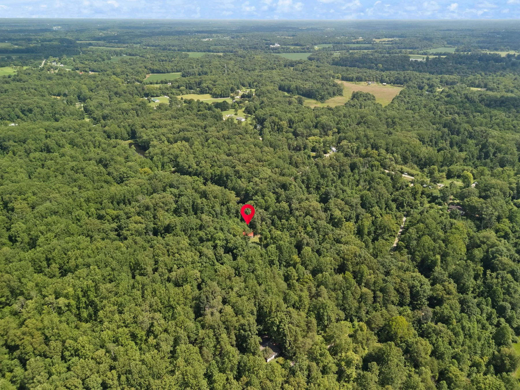 Aerial — 9.14 acres inside an unbroken canopy
